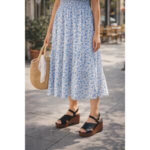 Universal Thread Naomi Platform Wedge Sandals Black Size 10 NWOB